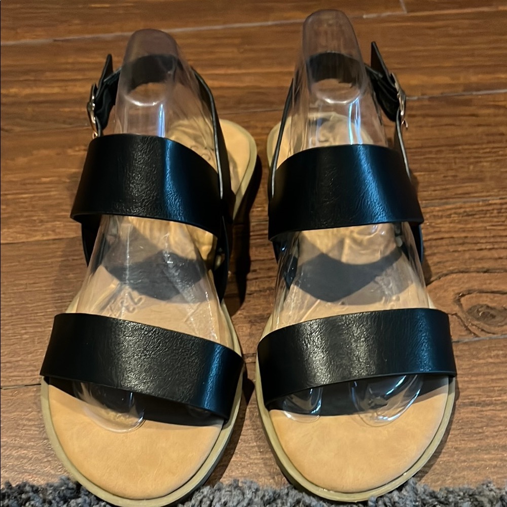 Brand new black flat sandals